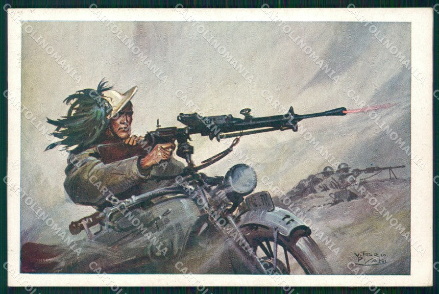 Militari Bersaglieri II Reggimento Pisani FG cartolina QT5776 – fronte