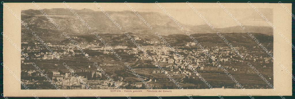 Gorizia città Panorama dal Calvario Doppia cartolina QT5789 – fronte