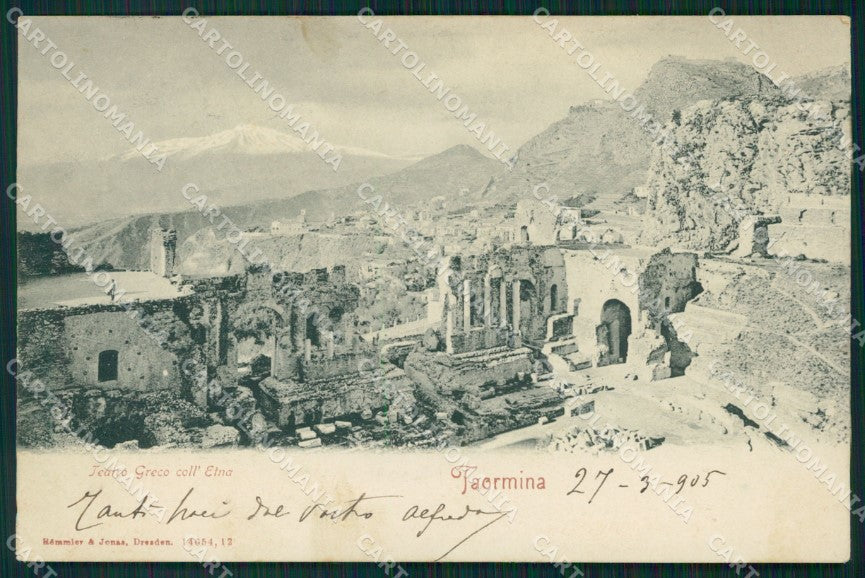 Messina Taormina Teatro Greco STRAPPINO cartolina QT5791 – fronte