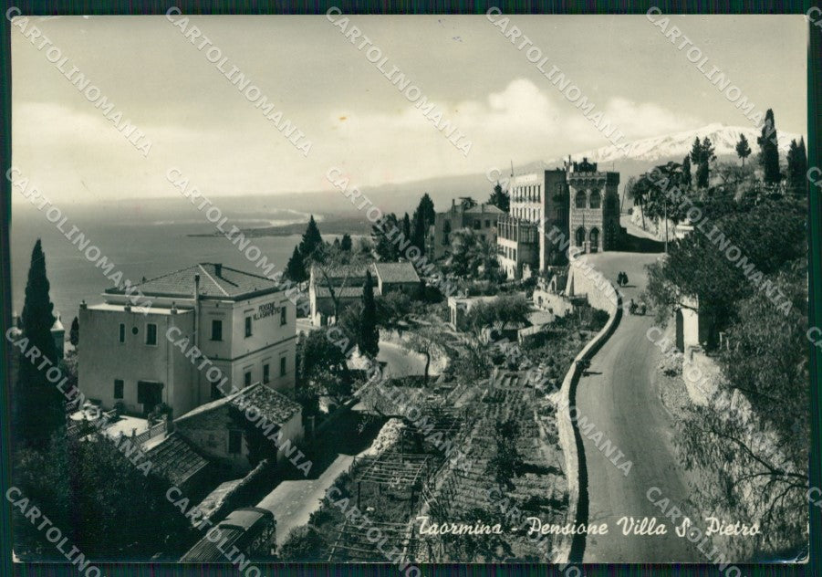 Messina Taormina Pensione Villa San Pietro Foto FG cartolina QT5809 – fronte