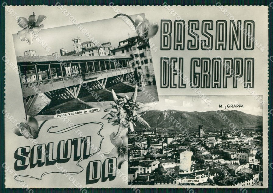 Vicenza Bassano del Grappa Saluti da Foto FG cartolina QT5814 – fronte