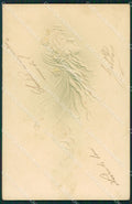 Art Nouveau Lady Relief OPF postcard PIEGHINE CREASES cartolina QT5834 – fronte