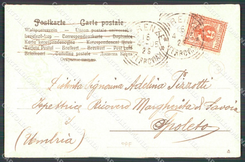 Firenze città OPF postcard cartolina QT5835 – retro