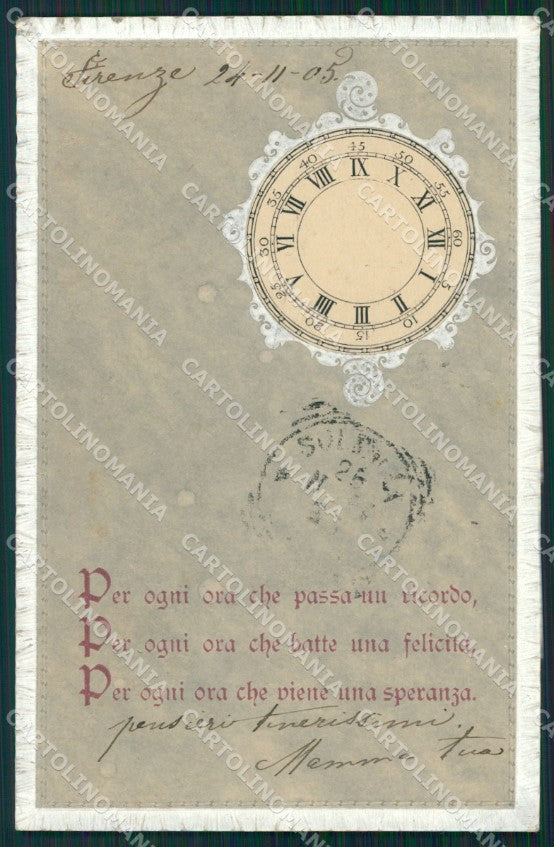Clock Relief OPF postcard cartolina QT5839 – fronte