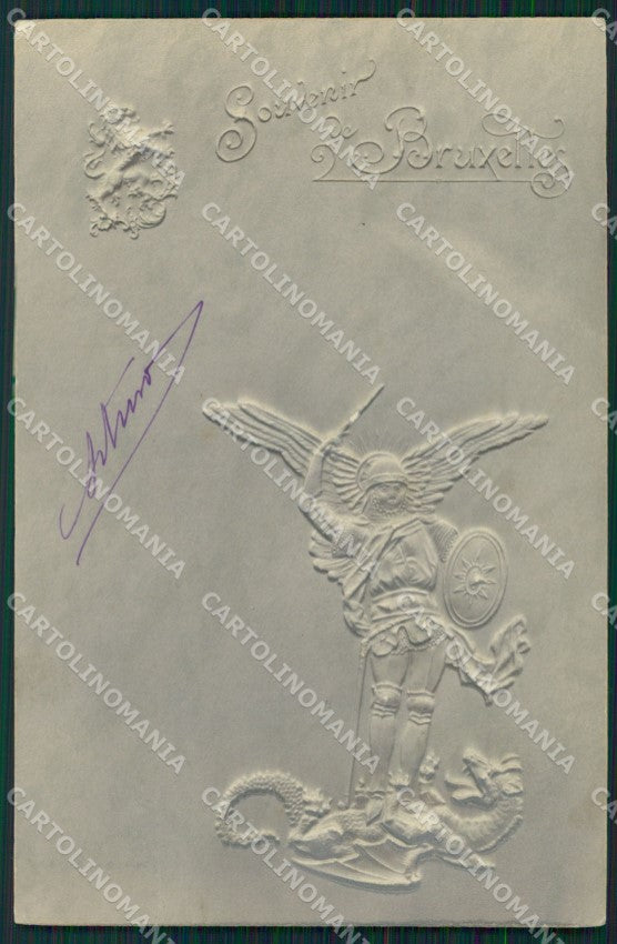 Belgio Bruxelles Relief OPF postcard cartolina QT5841 – fronte