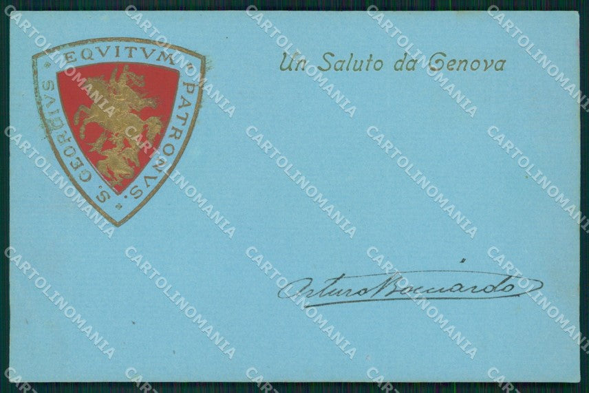 Genova città Saluti da OPF postcard cartolina QT5845 – fronte