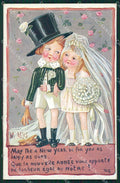 Children Married Alys postcard cartolina QT5859 – fronte