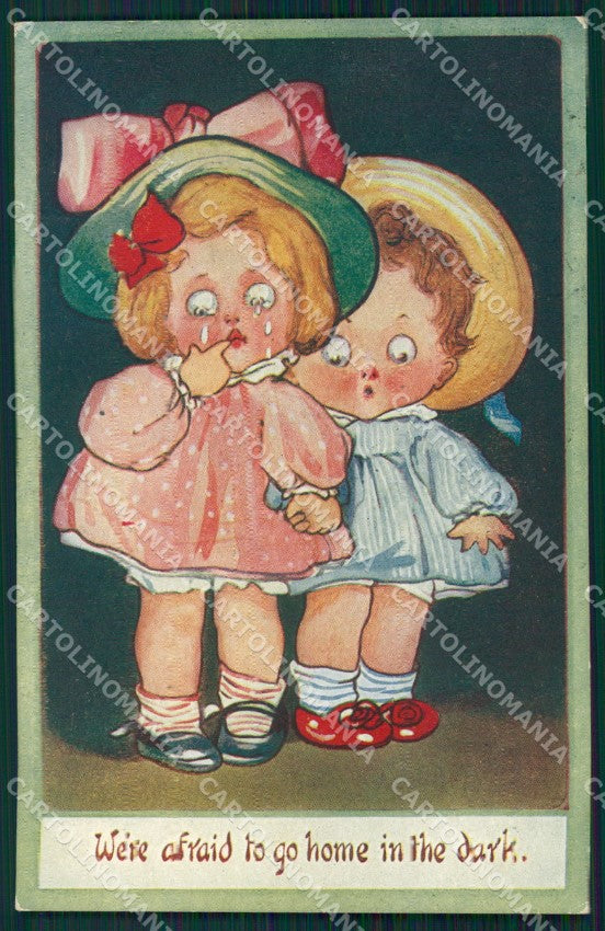 Children Kute Kiddies Wiederseim postcard cartolina QT5870 – fronte