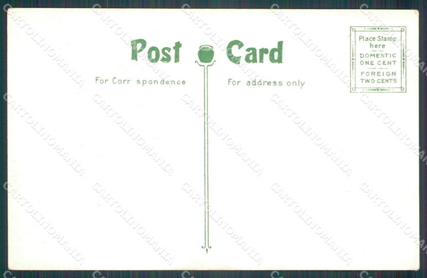 Flowers Girl Relief postcard cartolina QT5872 – retro