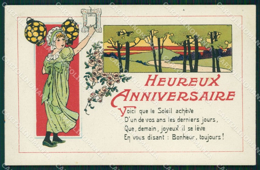 Girl Greetings postcard cartolina QT5878 – fronte