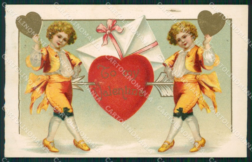 Valentine Greetings Clapsaddle ? postcard cartolina QT5890 – fronte