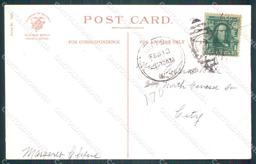 Valentine Greetings Clapsaddle ? postcard cartolina QT5890 – retro