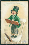 St Patrick Day Clapsaddle Relief HOLE postcard cartolina QT5901 – fronte