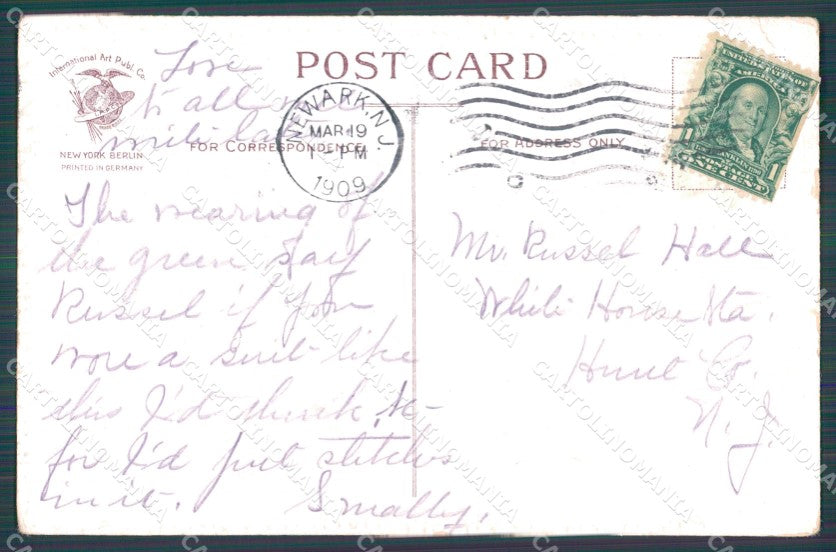 St Patrick Day Clapsaddle Relief CORNER CREASE postcard cartolina QT5902 – retro