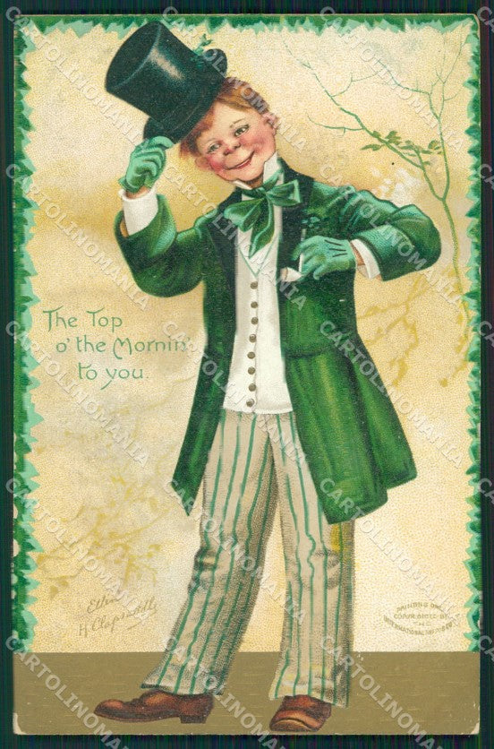 St Patrick Day Clapsaddle Relief postcard cartolina QT5903 – fronte