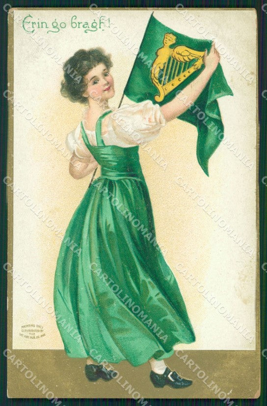 St Patrick Day Clapsaddle Relief postcard cartolina QT5904 – fronte