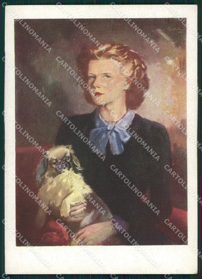 Pekingese dog FG UNGLUED SCOLLATA postcard cartolina QT5942 – fronte