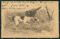 Hunting dog P F postcard cartolina QT5947 – fronte