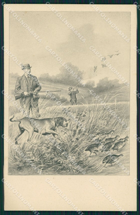 Hunting dog postcard cartolina QT5950 – fronte