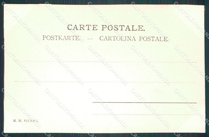 Hunting dog Horse Rowlandson MM Vienne postcard cartolina QT5956 – retro