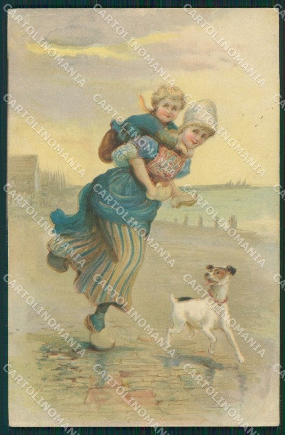 Dutch Lady CORNER CREASE postcard cartolina QT5989 – fronte