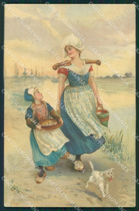 Dutch Lady postcard cartolina QT5990 – fronte