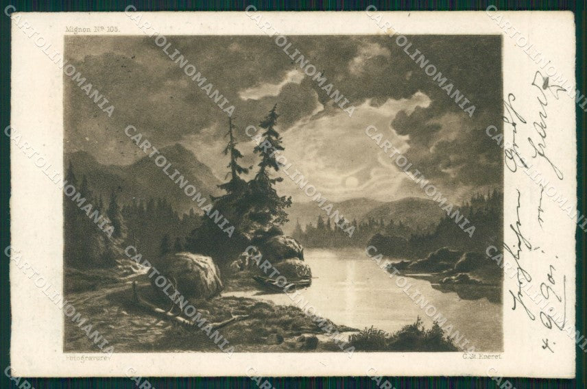 Landscape Eneret Mignon 105 postcard cartolina QT6002 – fronte