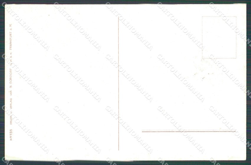 Tree Flower Cross Druck Dondorf serie 9733 postcard cartolina QT6005 – retro