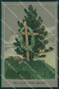 Tree Flower Cross Druck Dondorf serie 733 postcard cartolina QT6006 – fronte