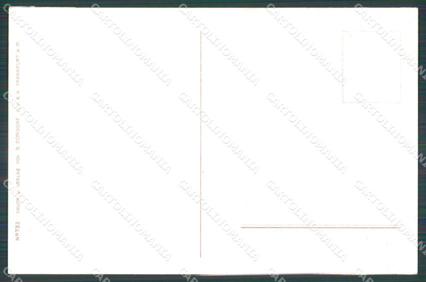 Tree Flower Cross Druck Dondorf serie 733 postcard cartolina QT6006 – retro
