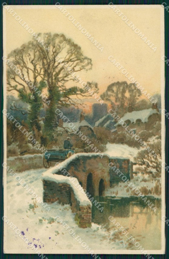 Autumn Landscape Druk postcard cartolina QT6009 – fronte