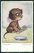 Puppy dog A thickly matter postcard cartolina QT6162 – fronte