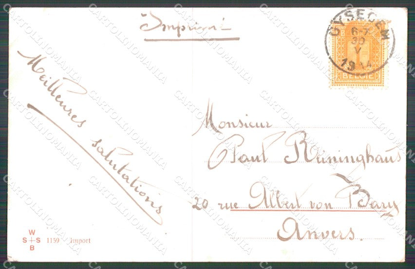Puppy dog A thickly matter postcard cartolina QT6162 – retro