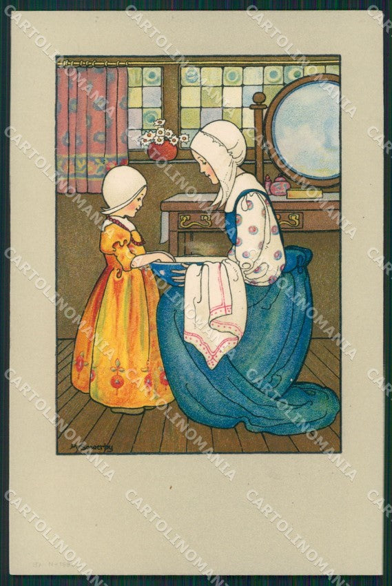 Sowerby Dutch Girl Dondorf serie 169 ABRADED postcard cartolina QT6182 – fronte