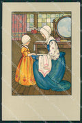 Sowerby Dutch Girl Dondorf serie 169 ABRADED postcard cartolina QT6182 – fronte