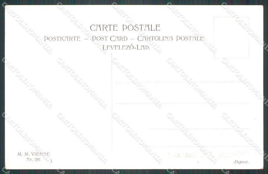 Christmas Greetings MM Vienne serie 281 postcard cartolina QT6224 – retro
