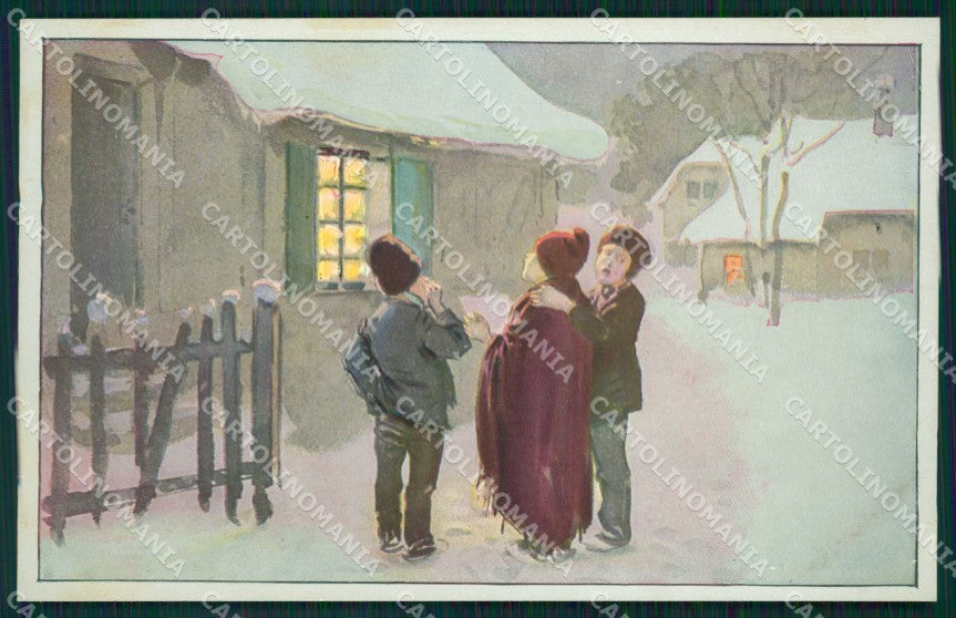 Christmas Greetings MM Vienne serie 281 postcard cartolina QT6225 – fronte