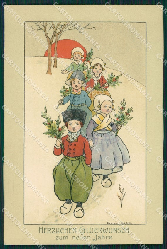 Dutch Children Florence Hardy Dondorf serie 201 postcard cartolina QT6239 – fronte