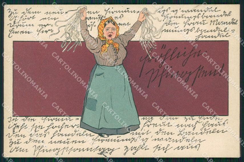 Lady Greetings MM Vienne serie 34 postcard cartolina QT6278 – fronte