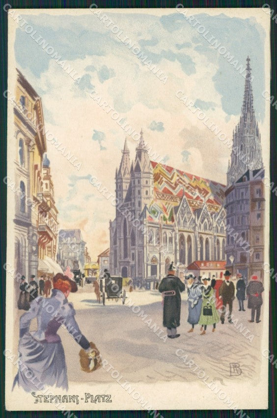 Austria Österreich Wien Rud Bernt Stephans Platz MM Vienne postcard QT6300 – fronte