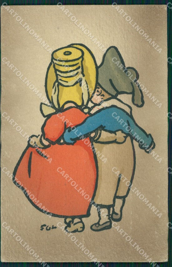 Children Painting MM Vienne serie 358 postcard cartolina QT6327 – fronte