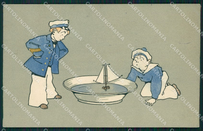 Sailor Children MM Vienne serie 437 postcard cartolina QT6328 – fronte