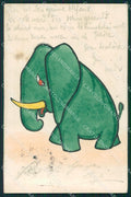 Elephant Painting MM Vienne serie 359 postcard cartolina QT6329 – fronte