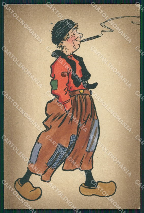 Dutch Man MM Vienne serie 362 postcard cartolina QT6333 – fronte
