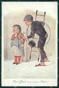 Christmas Greetings Spazzacamino Chimney Sweep Wien serie 63 postcard QT6344 – fronte