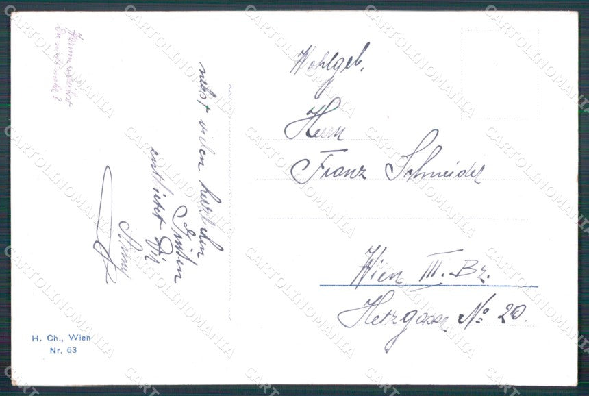 Christmas Greetings Spazzacamino Chimney Sweep Wien serie 63 postcard QT6344 – retro