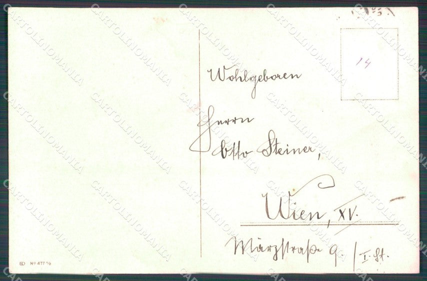 Cervo Deer Hunting Dondorf serie 477 postcard cartolina QT6347 – retro
