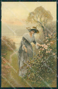 Glamour Lady Season Dondorf serie 411 postcard cartolina QT6350 – fronte