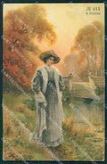 Glamour Lady Season Dondorf serie 411 postcard cartolina QT6351 – fronte