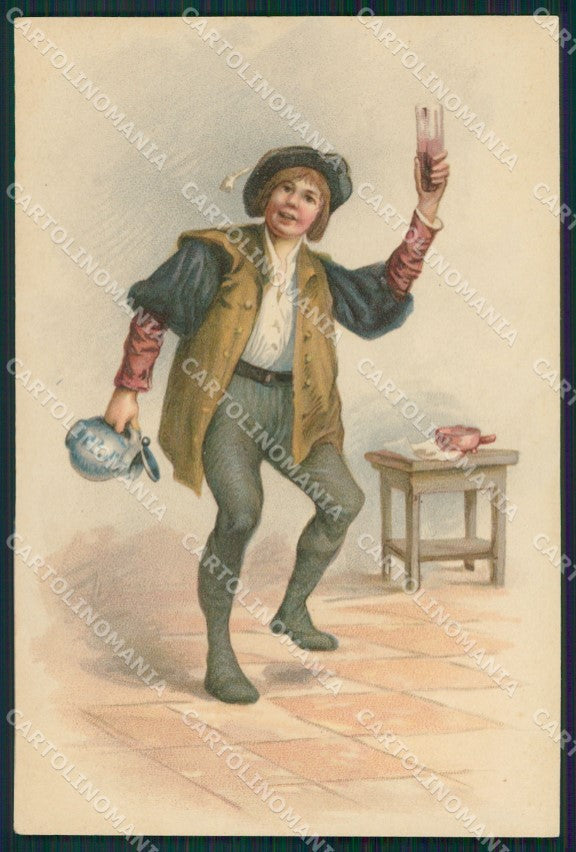 Toasting Man Dondorf serie 221 postcard cartolina QT6390 – fronte
